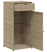 Gartenschrank Beige 55x55x111 cm Poly Rattan