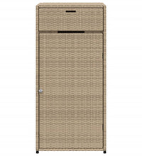 Gartenschrank Beige 55x55x111 cm Poly Rattan