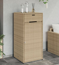 Gartenschrank Beige 55x55x111 cm Poly Rattan