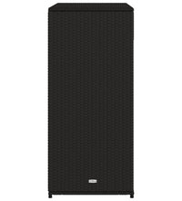 Gartenschrank Schwarz 105x55x113 cm Poly Rattan