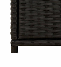 Gartenschrank Schwarz 105x55x113 cm Poly Rattan