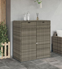 Gartenschrank Grau 105x55x113 cm Poly Rattan