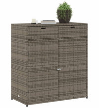 Gartenschrank Grau 105x55x113 cm Poly Rattan