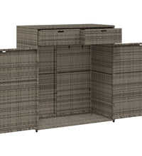 Gartenschrank Grau 105x55x113 cm Poly Rattan