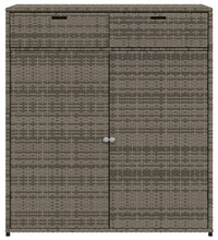 Gartenschrank Grau 105x55x113 cm Poly Rattan