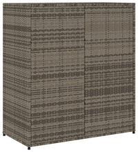 Gartenschrank Grau 105x55x113 cm Poly Rattan