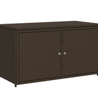 Gartenschrank Braun 110x55x60,5 cm Poly Rattan