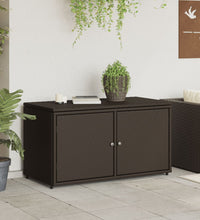 Gartenschrank Braun 110x55x60,5 cm Poly Rattan