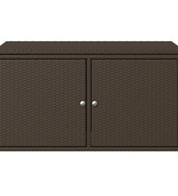 Gartenschrank Braun 110x55x60,5 cm Poly Rattan