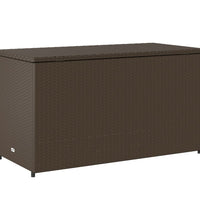 Gartenschrank Braun 110x55x60,5 cm Poly Rattan