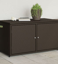 Gartenschrank Braun 110x55x60,5 cm Poly Rattan