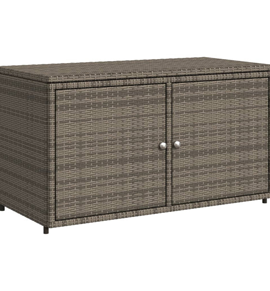 Gartenschrank Grau 110x55x60,5 cm Poly Rattan