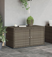 Gartenschrank Grau 110x55x60,5 cm Poly Rattan