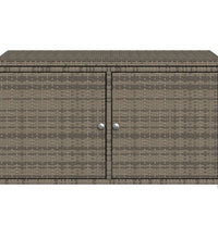 Gartenschrank Grau 110x55x60,5 cm Poly Rattan