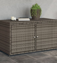 Gartenschrank Grau 110x55x60,5 cm Poly Rattan