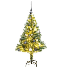 Künstlicher Weihnachtsbaum mit Schnee & Kugeln 150 LEDs 120 cm