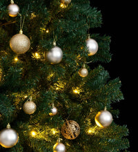 Künstlicher Weihnachtsbaum Klappbar 300 LEDs & Kugeln 240 cm