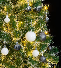 Künstlicher Weihnachtsbaum 300 LEDs & Kugeln Beschneit 180 cm