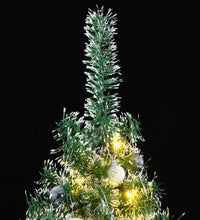 Künstlicher Weihnachtsbaum 300 LEDs & Kugeln Beschneit 210 cm