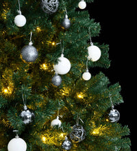 Künstlicher Weihnachtsbaum Klappbar 300 LEDs & Kugeln 240 cm