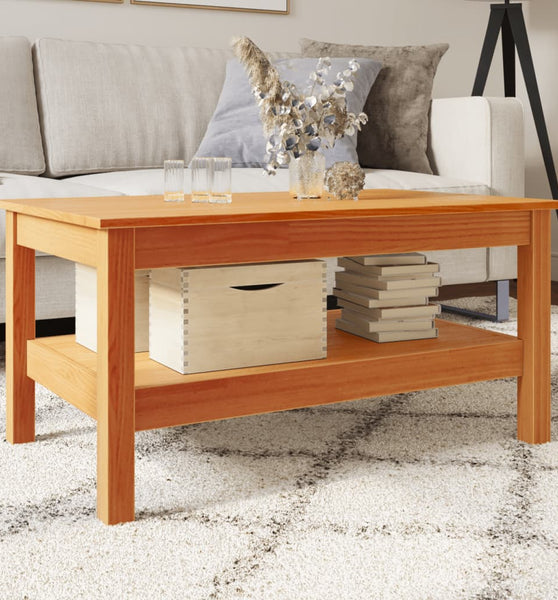 Couchtisch Wachsbraun 80x50x40 cm Massivholz Kiefer