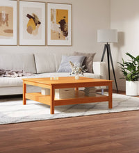 Couchtisch Wachsbraun 100x100x40 cm Massivholz Kiefer