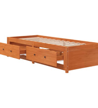 Tagesbett ohne Matratze Wachsbraun 80x200 cm Massivholz Kiefer