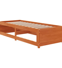 Tagesbett ohne Matratze Wachsbraun 80x200 cm Massivholz Kiefer