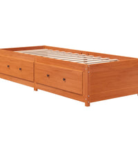 Tagesbett ohne Matratze Wachsbraun 90x200 cm Massivholz Kiefer
