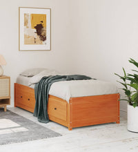 Tagesbett ohne Matratze Wachsbraun 90x200 cm Massivholz Kiefer