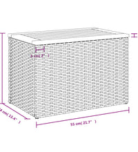 Garten-Beistelltische 2 Stk Schwarz 55x34x37cm Poly Rattan Holz