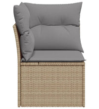 Garten-Ecksofa mit Kissen Beige Poly Rattan