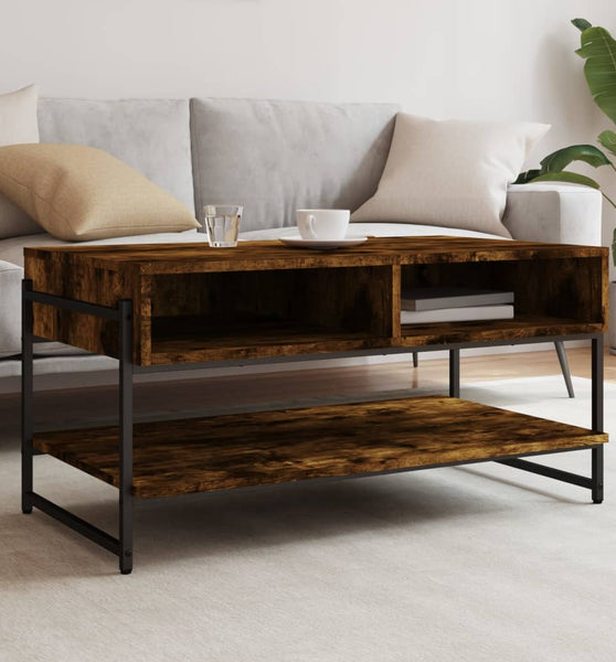 Couchtisch Räuchereiche 90x50x45 cm Holzwerkstoff