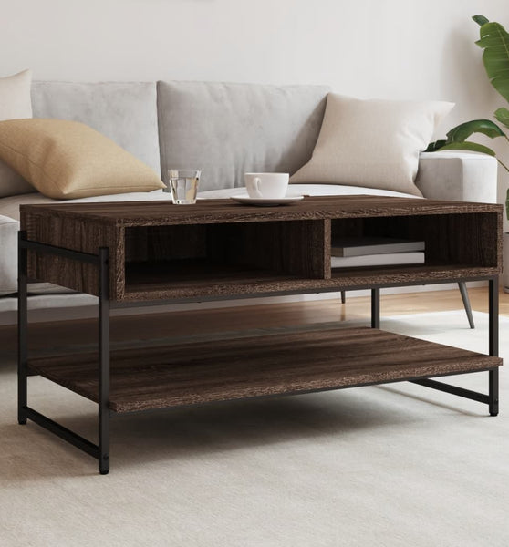 Couchtisch Braun Eichen-Optik 90x50x45 cm Holzwerkstoff