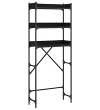 Waschmaschinenregal Schwarz 67x25x163 cm Holzwerkstoff