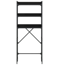 Waschmaschinenregal Schwarz 67x25x163 cm Holzwerkstoff