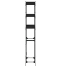 Waschmaschinenregal Schwarz 67x25x163 cm Holzwerkstoff