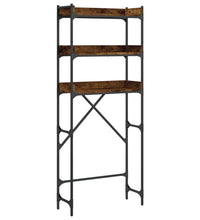 Waschmaschinenregal Räuchereiche 67x25x163 cm Holzwerkstoff