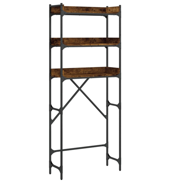 Waschmaschinenregal Räuchereiche 67x25x163 cm Holzwerkstoff