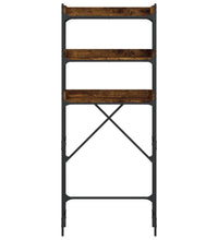 Waschmaschinenregal Räuchereiche 67x25x163 cm Holzwerkstoff