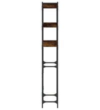 Waschmaschinenregal Räuchereiche 67x25x163 cm Holzwerkstoff
