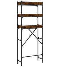 Waschmaschinenregal Räuchereiche 67x25x163 cm Holzwerkstoff