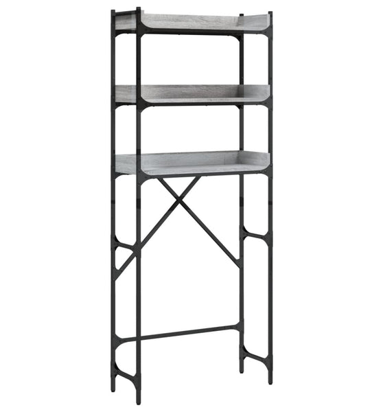 Waschmaschinenregal Grau Sonoma 67x25x163 cm Holzwerkstoff