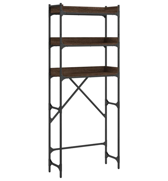 Waschmaschinenregal Braun Eichen-Optik 67x25x163 cm