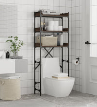 Waschmaschinenregal Braun Eichen-Optik 67x25x163 cm