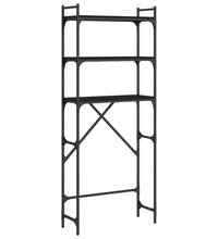 Waschmaschinenregal Schwarz 67x25x163 cm Holzwerkstoff