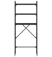 Waschmaschinenregal Schwarz 67x25x163 cm Holzwerkstoff