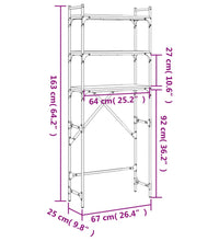 Waschmaschinenregal Sonoma-Eiche 67x25x163 cm Holzwerkstoff