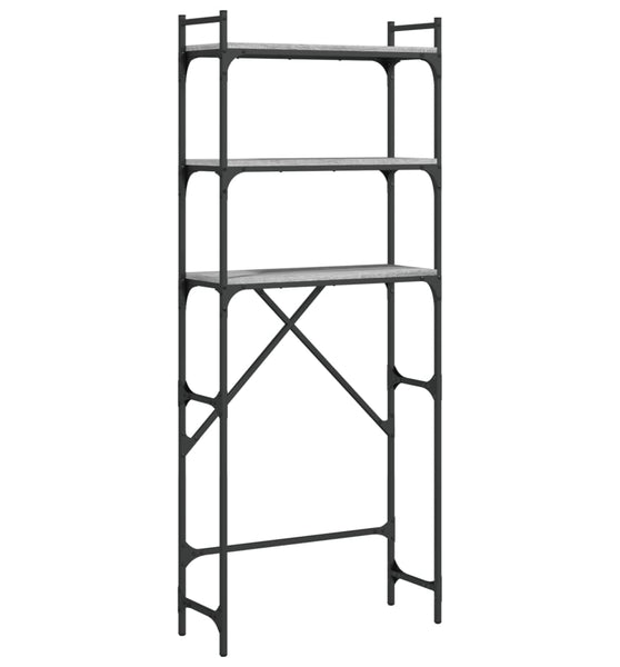 Waschmaschinenregal Grau Sonoma 67x25x163 cm Holzwerkstoff