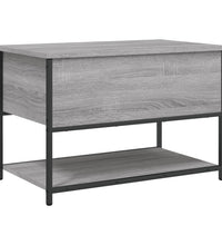 Sitzbank mit Stauraum Grau Sonoma 70x42,5x47 cm Holzwerkstoff